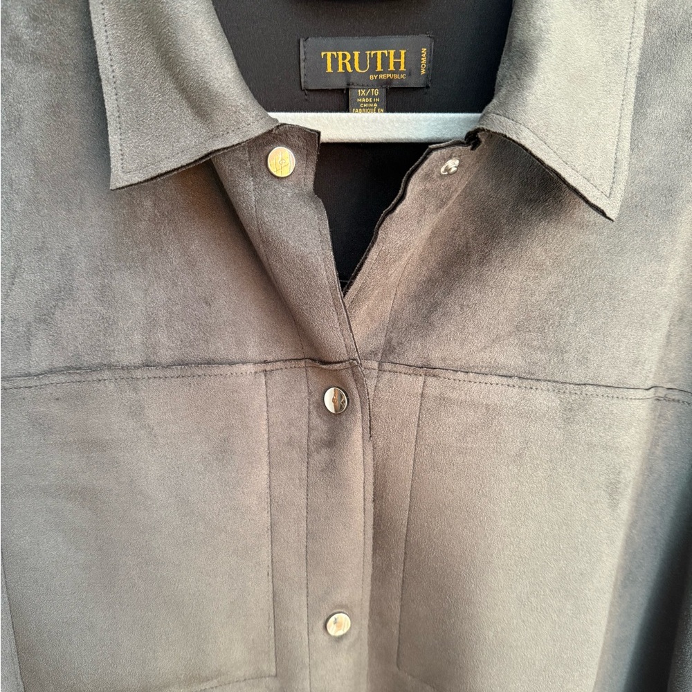 Truth Charcoal Button-Up Shacket - Picture 2 of 5